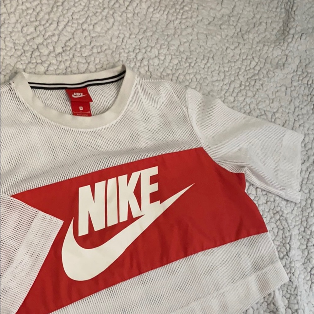 Nike mesh crop top shirt